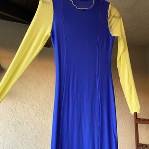 Long Sleeve Midi Slim Fit Dress || Y2k, vintage